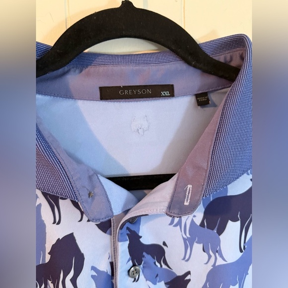 Greyson The Shadows Blue Mens Golf Polo Size XXL - Picture 2 of 7
